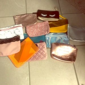 Ipsy zip up pouches set of 12